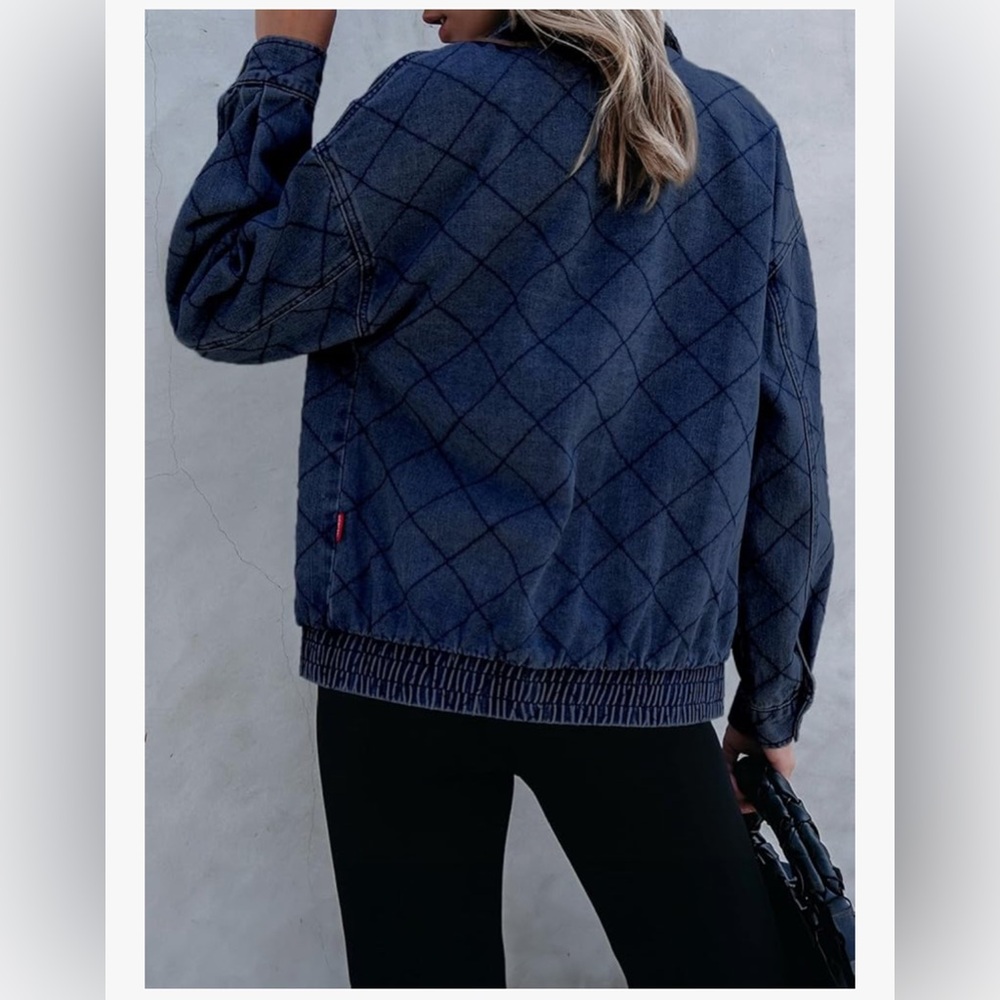 Quilted Denim Jean Jacket Brand New. Women’s medium - Picture 2 of 9